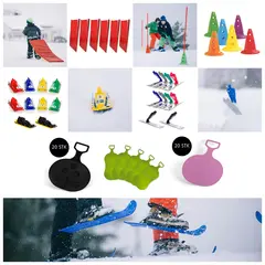 Vinterpakke - moro i sn&#248;en Miniski, akematter, akebrett, og leker