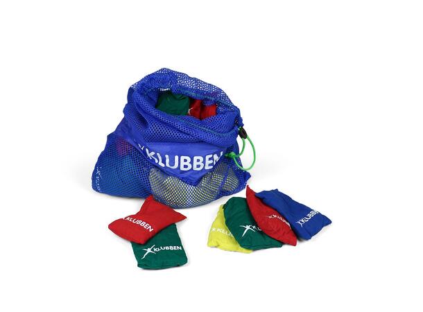 Erteposer i nett (32 stk) Bag med 32 stk erteposer i fire farger 