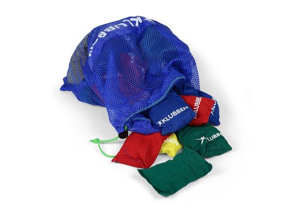 Erteposer i nett (32 stk) Bag med 32 stk erteposer i fire farger 