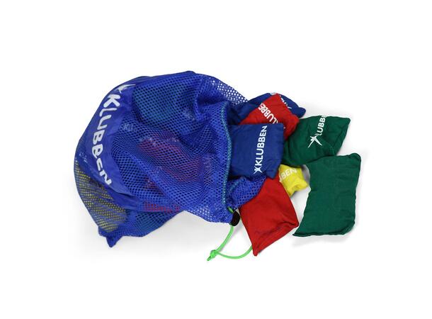 Erteposer i nett (32 stk) Bag med 32 stk erteposer i fire farger 