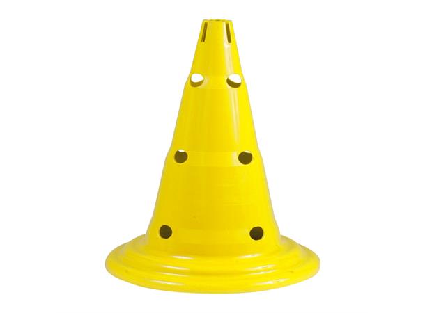 Markeringskjegle med hull 1 stk | 30 cm Gul