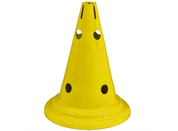 Markeringskjegle med hull 1 stk | 30 cm Gul