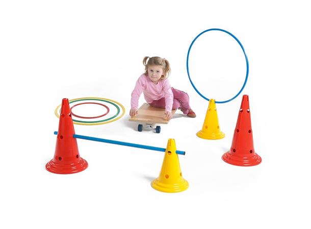 Markeringskjegle med hull 1 stk | 30 cm Gul