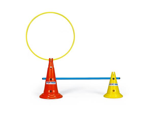 Markeringskjegle med hull 1 stk | 50 cm Rød