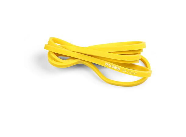 Powerband - lang, rund treningsstrikk 1 stk. | Ekstra ekstra lett | Gul