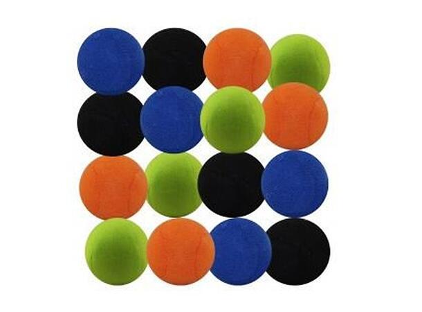 Softbattle sett for 16 spillere 16 vester og 96 baller 