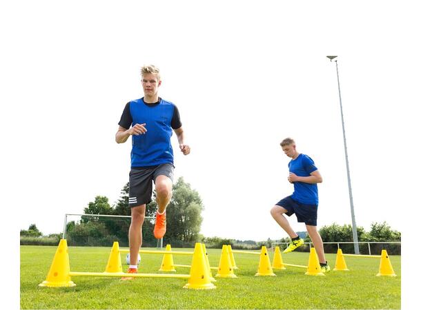 Hindersett til trening Gul 12 kjegler | 6 stenger | 30 cm 