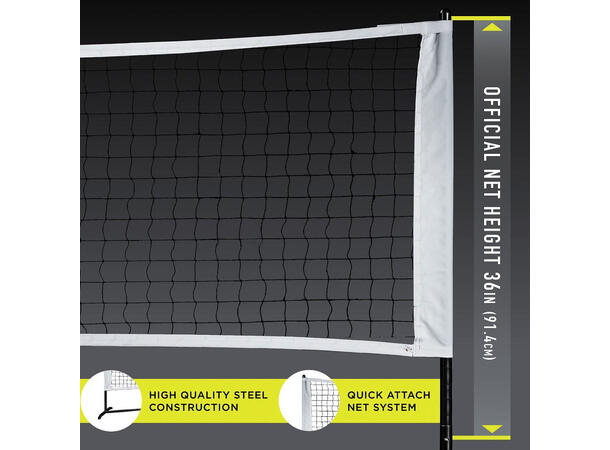 Pickleballracket Startersett Nett 1/2 Court | 2 racketer | 2 baller 