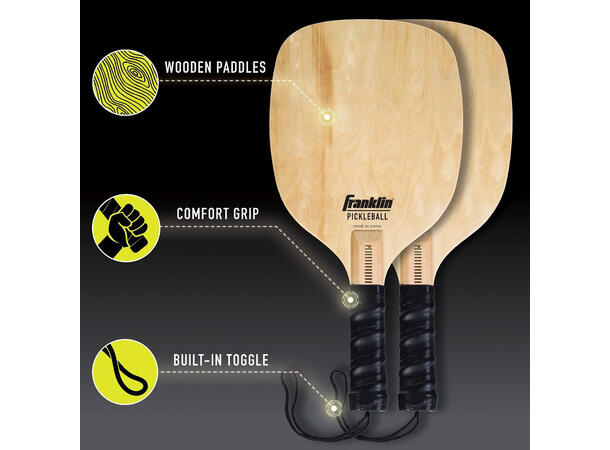 Pickleballracket Startersett Nett 1/2 Court | 2 racketer | 2 baller 