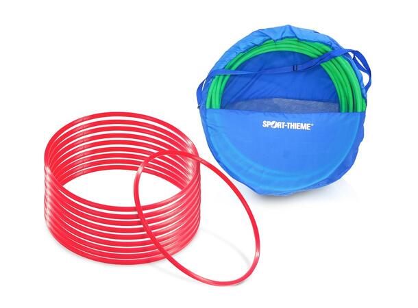 Gymnastikkringer Pvc 60 cm | Rød 60 cm | 10 stk med oppbevaringsbag 