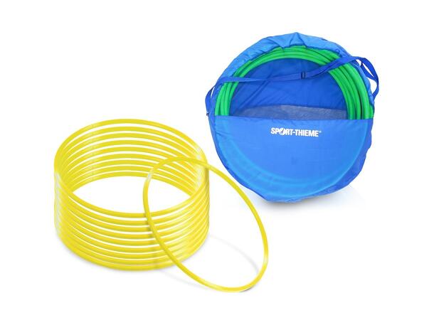 Gymnastikkringer Pvc 80 cm 80 cm | 10 stk med oppbevaringsbag 