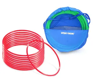 Gymnastikkringer Pvc 60 cm | R&#248;d 60 cm | 10 stk med oppbevaringsbag