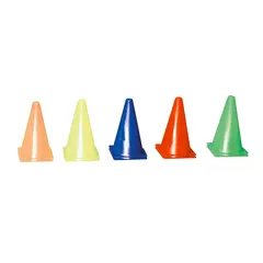 Markeringskjegler 10 stk | 23 cm Oransje, gul, rød, blå og grønn