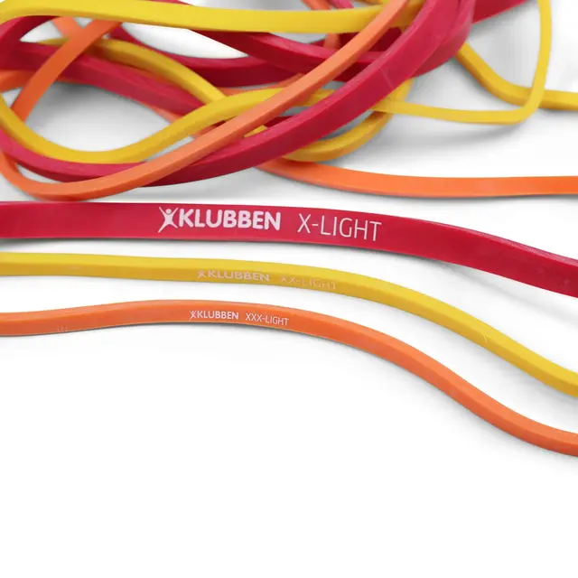 Powerband - lang, rund treningsstrikk 1 stk. | Ekstra lett | Rød 