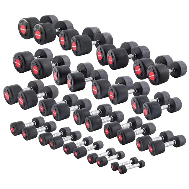 Manualsett Gummiert 1-30 kilo Totalt 36 manualer | Sett med dumbbells 