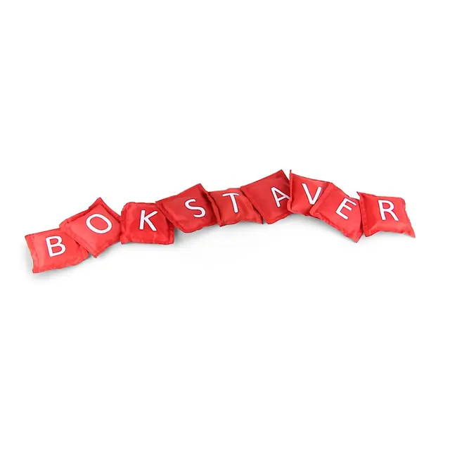 Erteposer bokstavsett rød - aktiv læring Små og store bokstaver - skandinaviske 