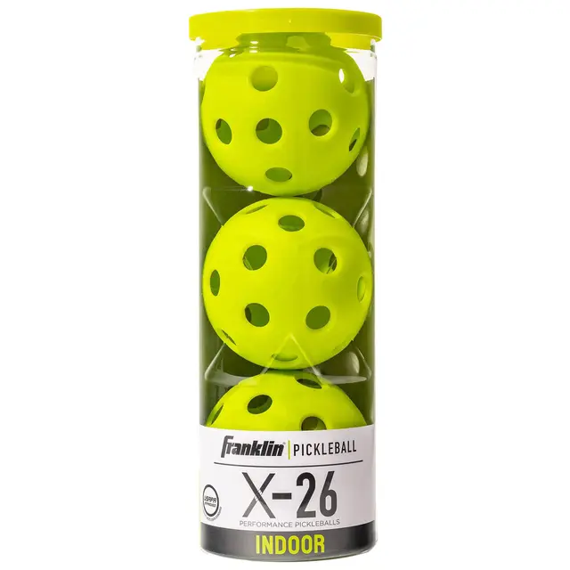 Pickleball X-26 Innendørs ball Lime 3 stk. i rør | Trening og match 
