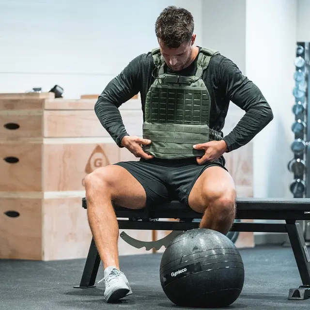 Vektvest Gymleco 9 kg | Grønn Tactical Weight Vest 