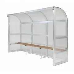 Innbytterbenk Alu/plexi/polykarbonat | Med sittebenk